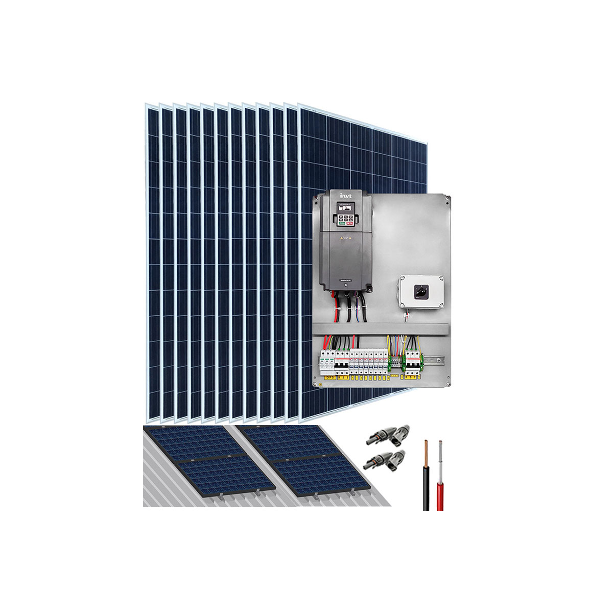 Kit Bombeo Solar 400V hasta 10HP INVT